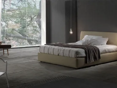 Letto in ecopelle Tracy con box contenitore di Excò